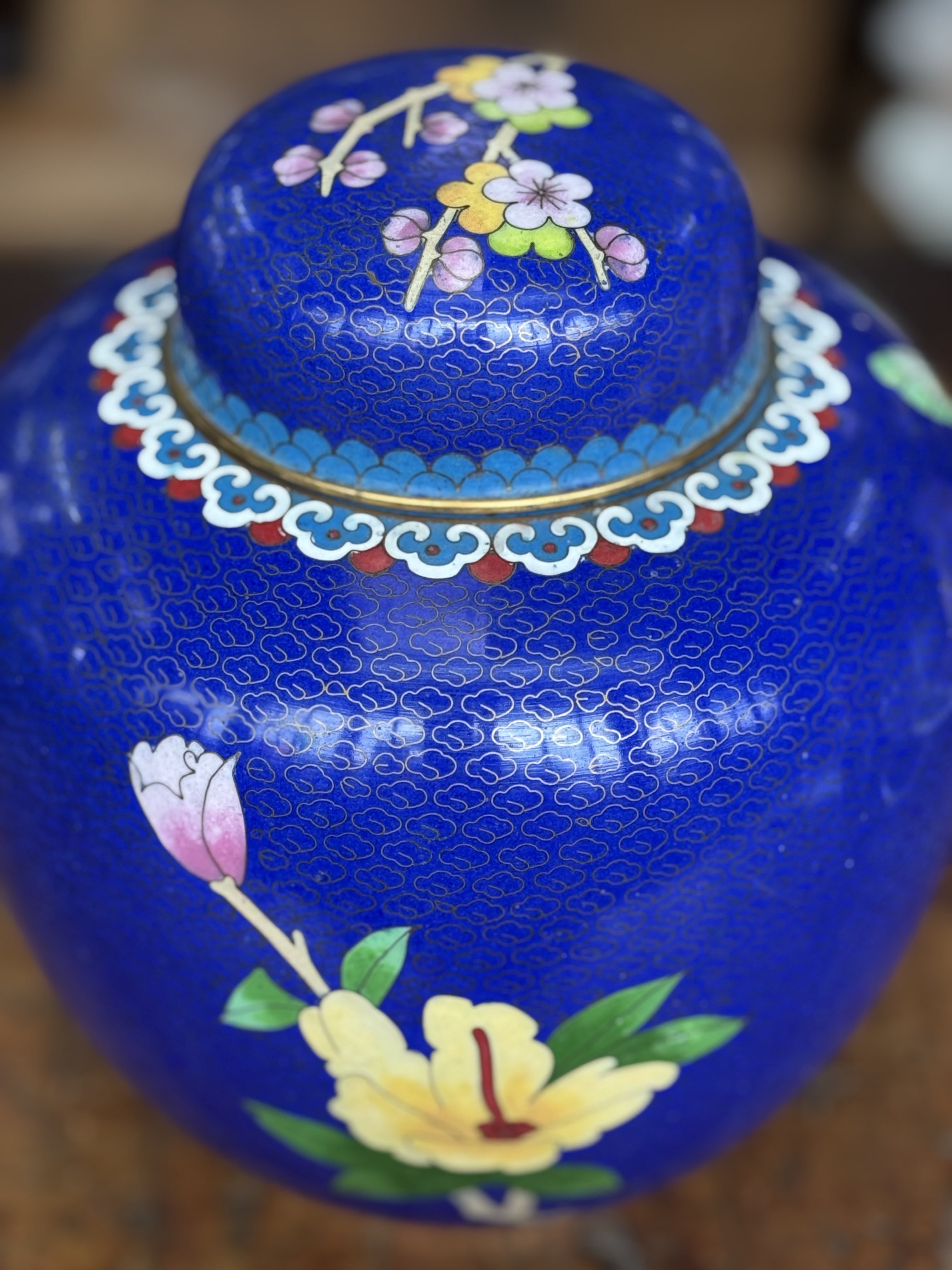 Large Cloisonné Ginger Jar