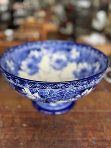 Large Briar Rose Bowl Royal Doulton Flo Blue