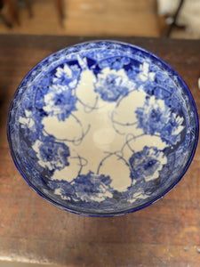 Large Briar Rose Bowl Royal Doulton Flo Blue