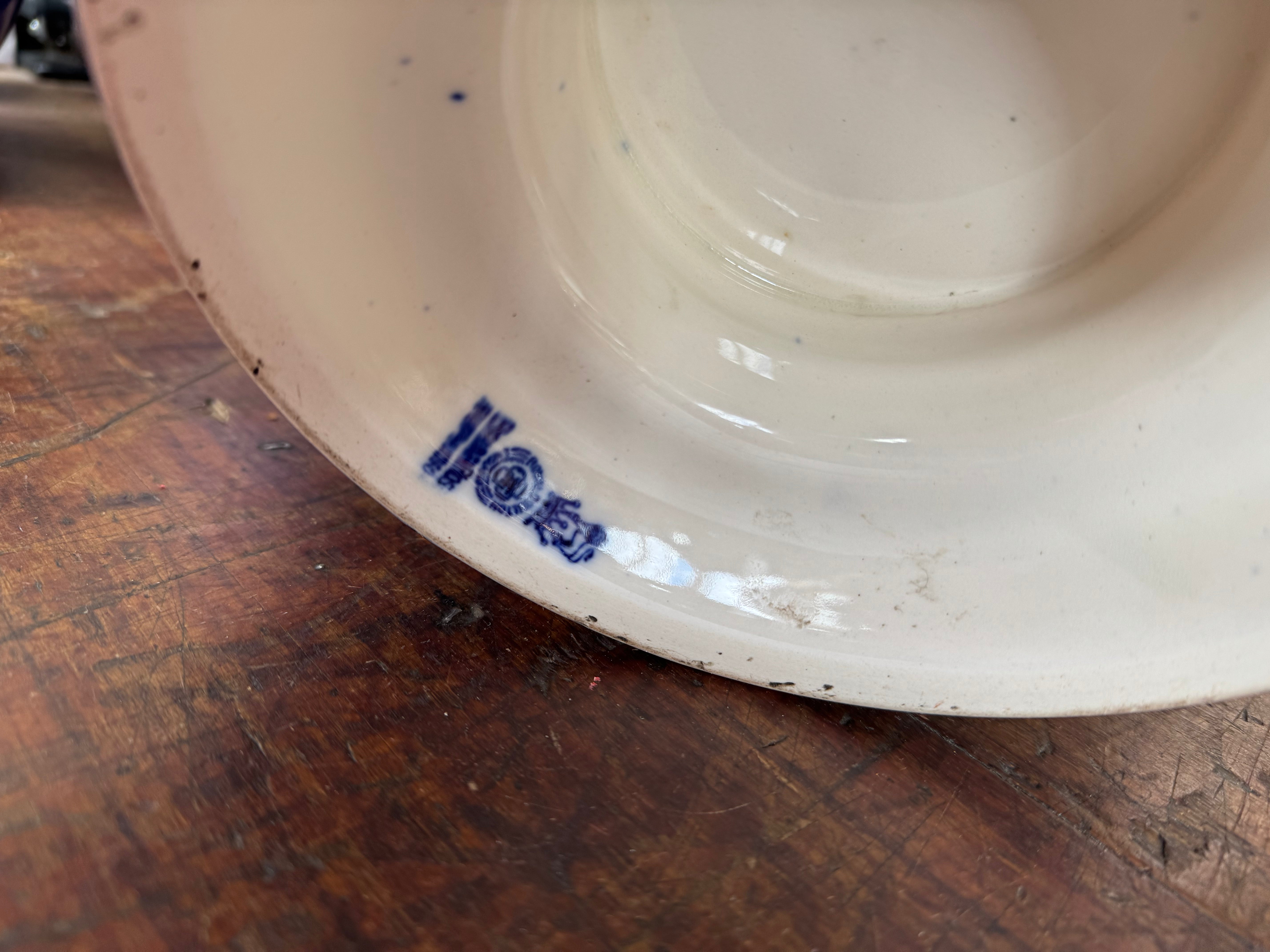 Large Briar Rose Bowl Royal Doulton Flo Blue