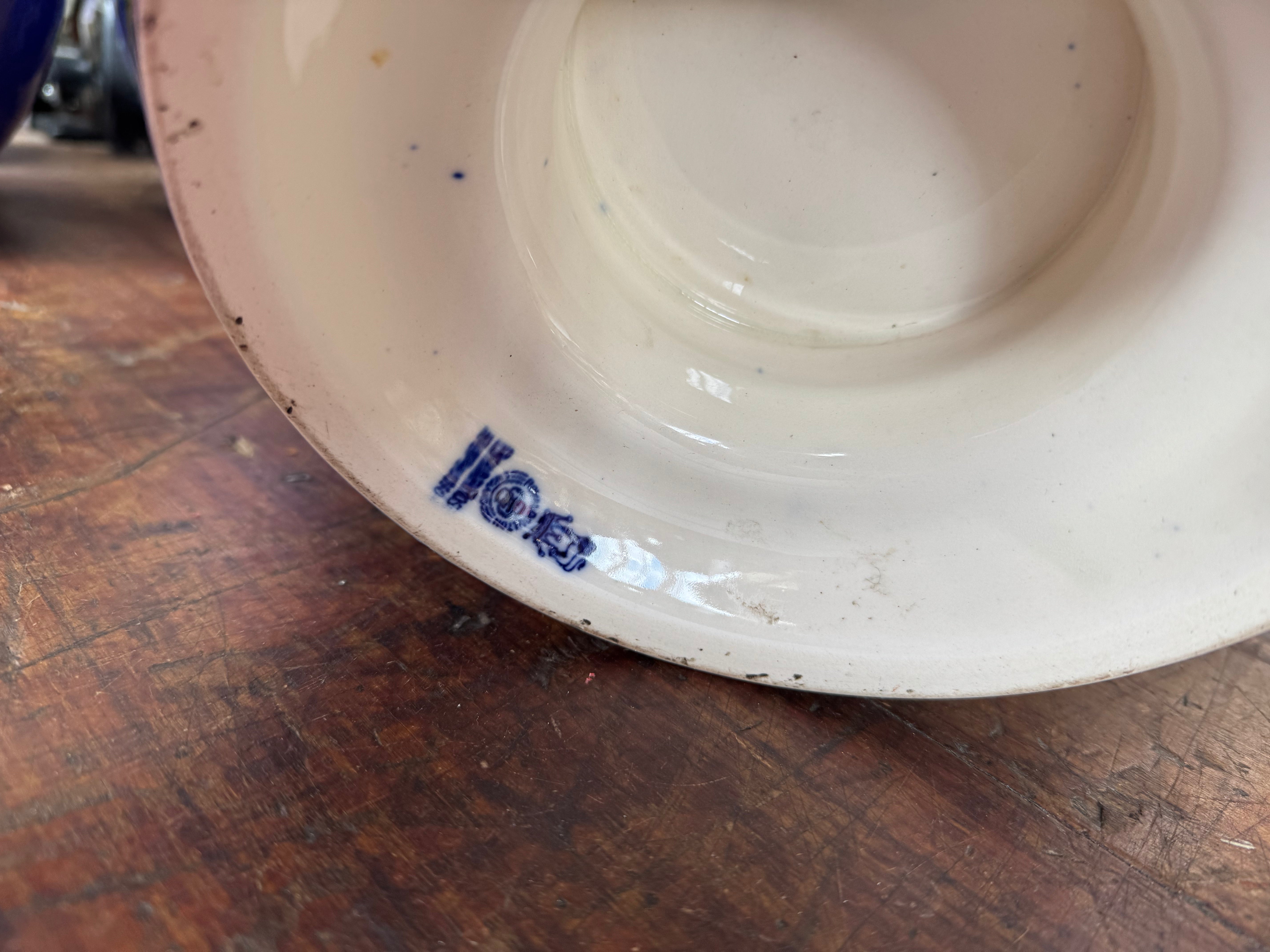Large Briar Rose Bowl Royal Doulton Flo Blue