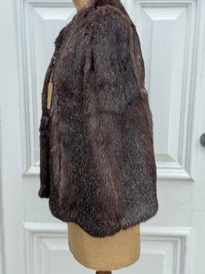Stunning Antique Silver Fox Cape suit size 14-16