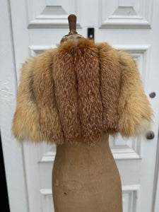 Stunning Antique Lewis Fur Fox Caramel Cape Size 8-10