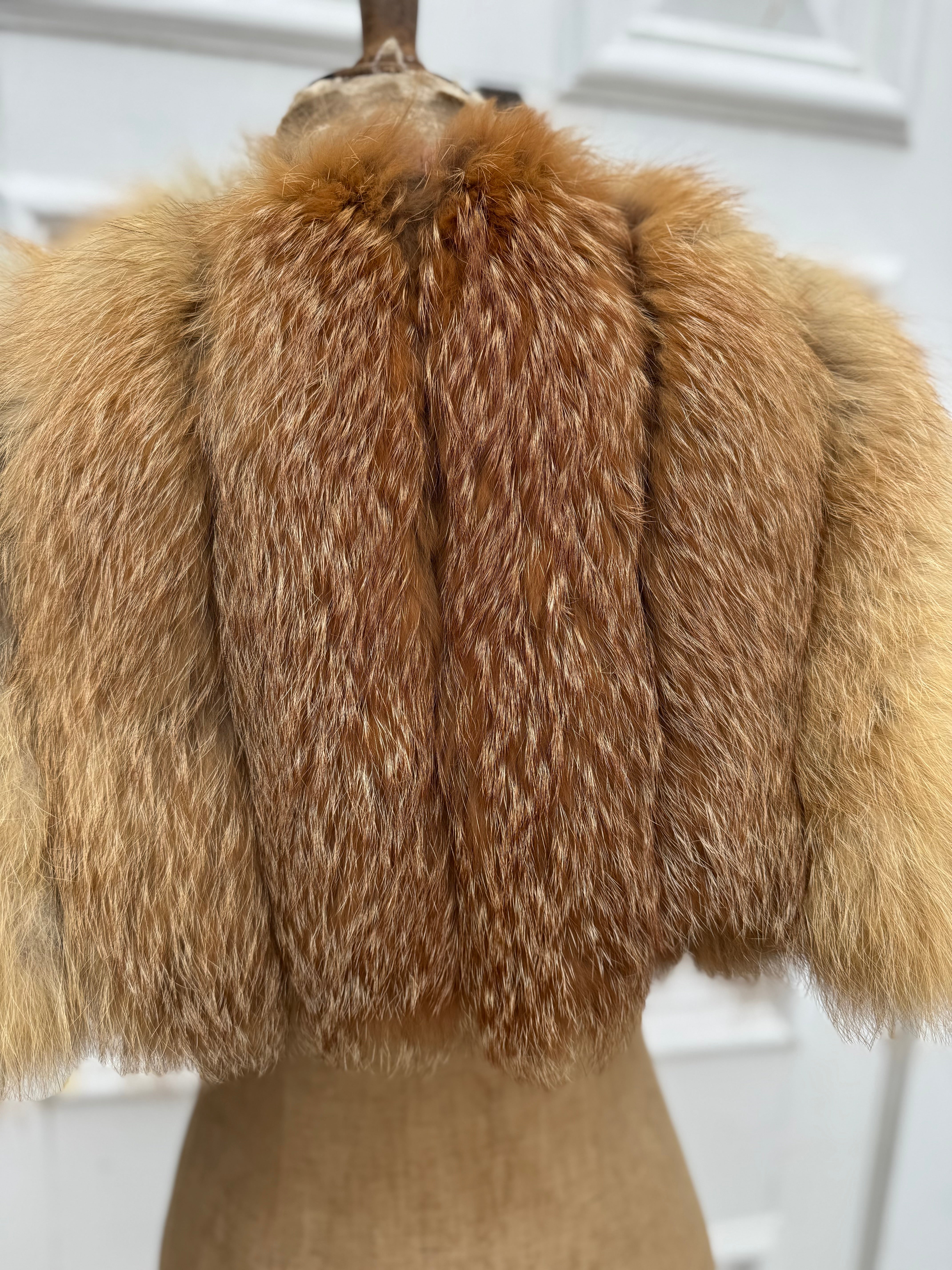 Stunning Antique Lewis Fur Fox Caramel Cape Size 8-10