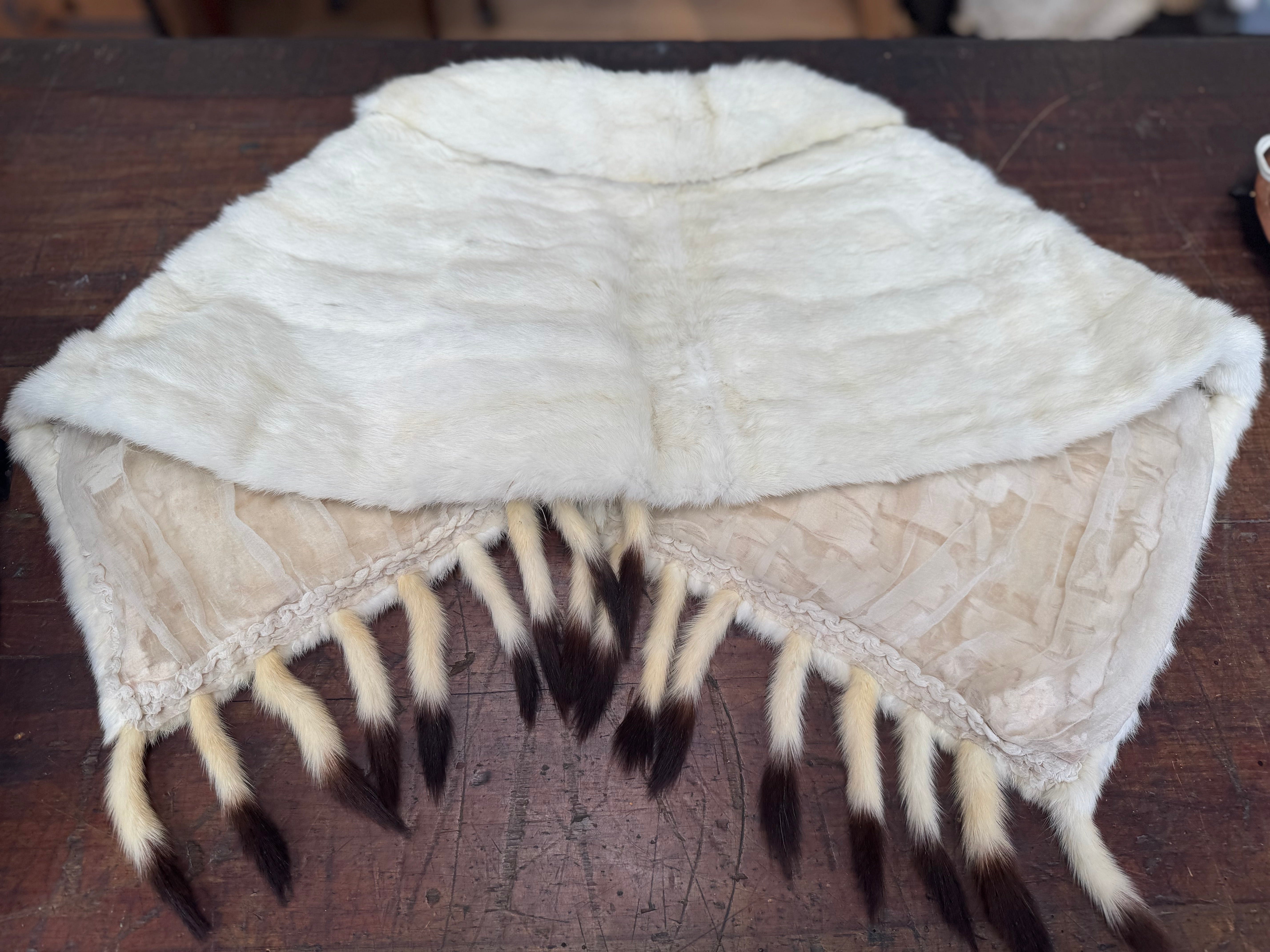 Stunning Vintage Ermine Cape/Shawl