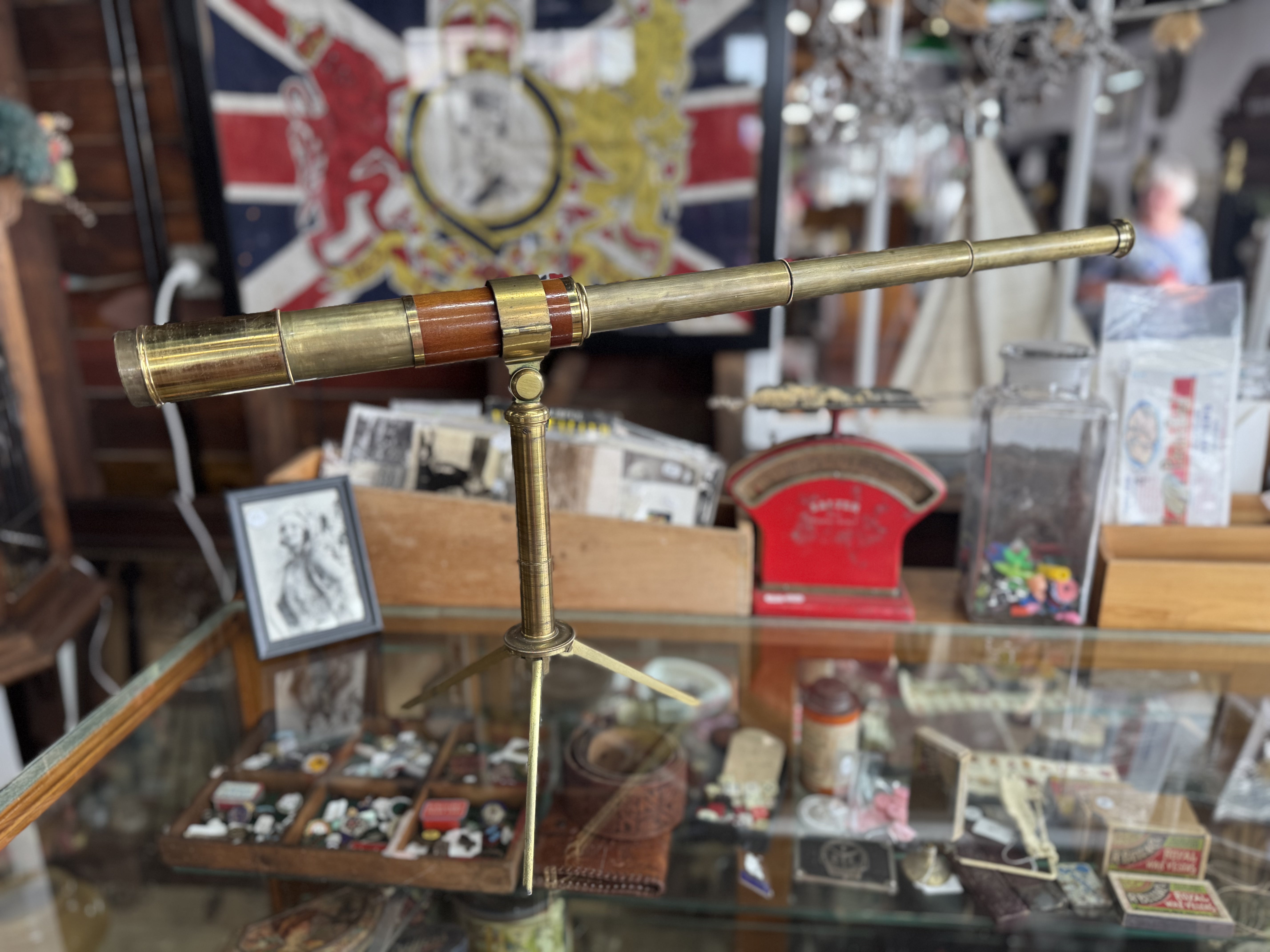 Antique Ling Chevallier Optician Paris Circa 1880's Telescope