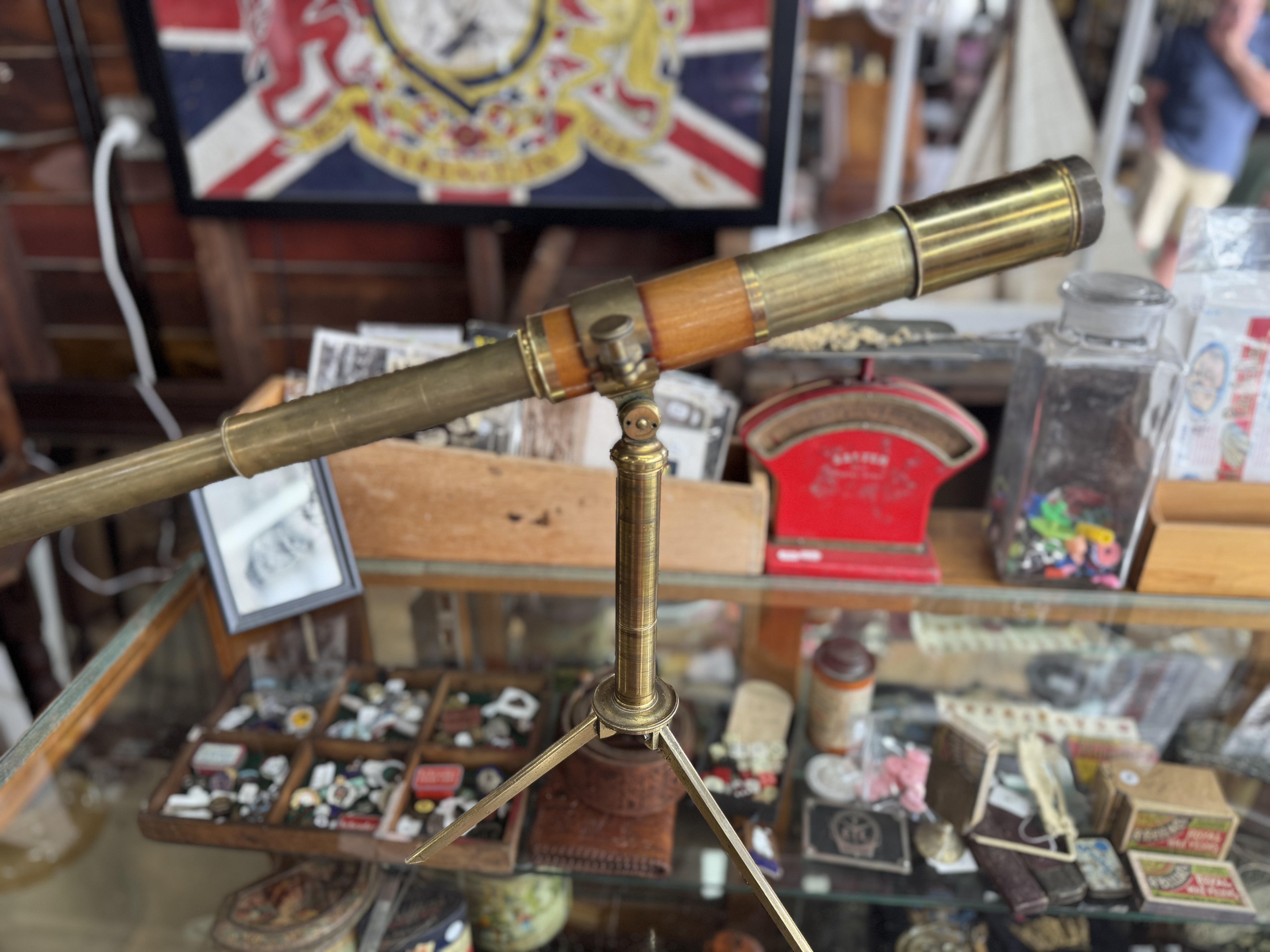 Antique Ling Chevallier Optician Paris Circa 1880's Telescope