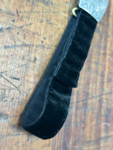Absolutely Gorgeous Black Velvet Belt with Sterling Silver Buckle