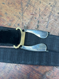 Absolutely Gorgeous Black Velvet Belt with Sterling Silver Buckle