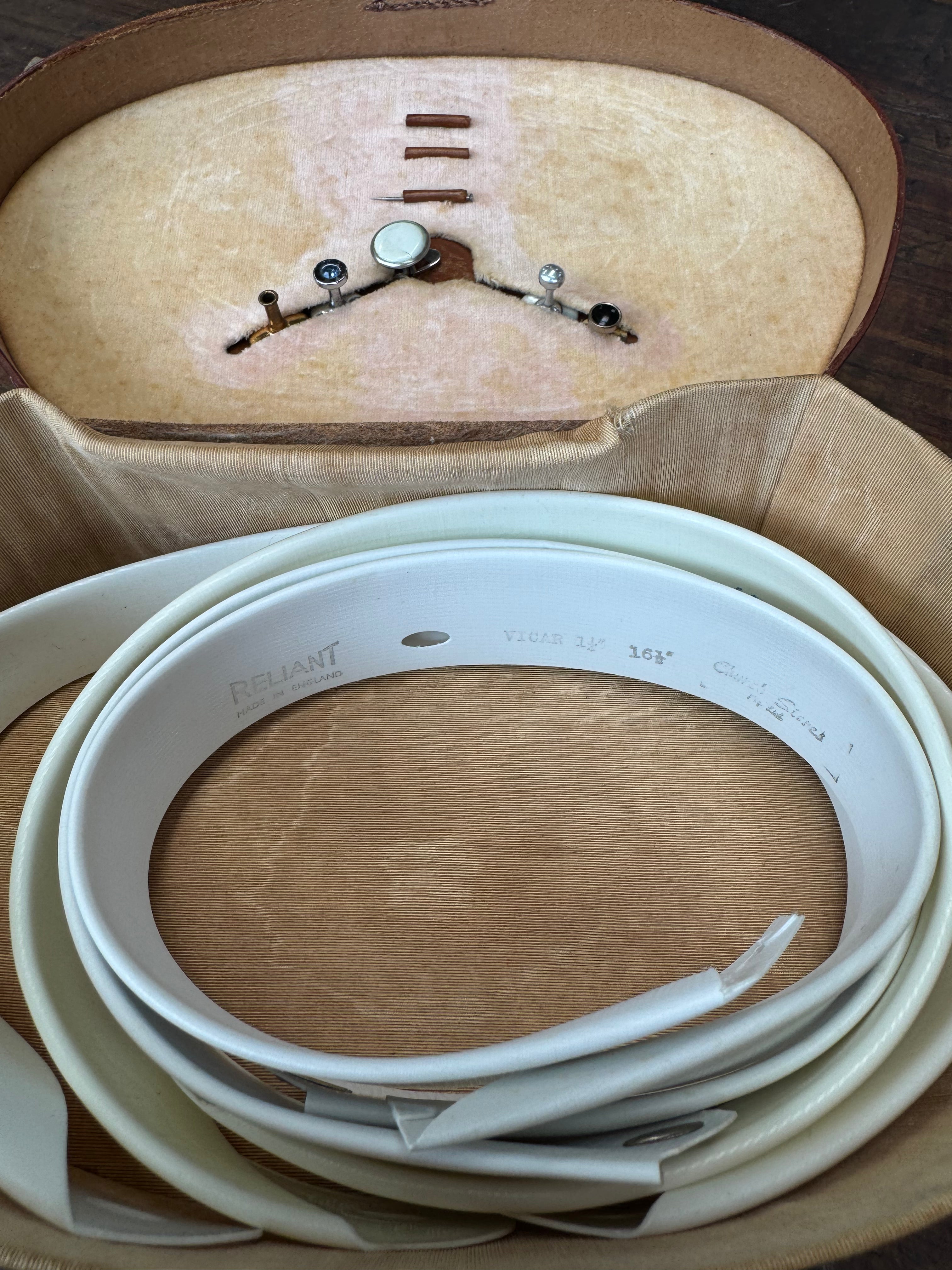 Leather Collar Box with Collars & Studs