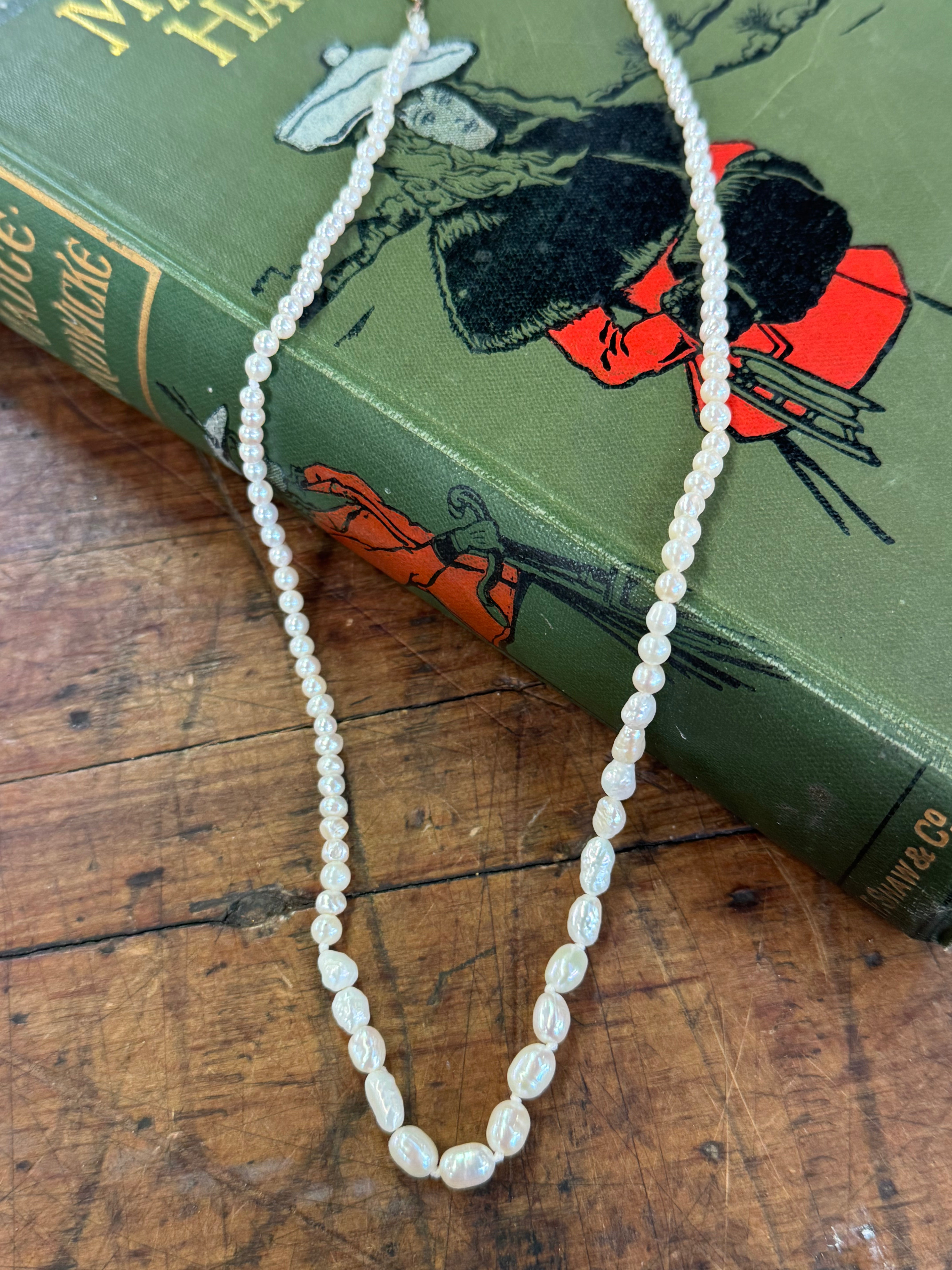 Fresh Water Baroque & Seed Pearls 22cm Length Off White