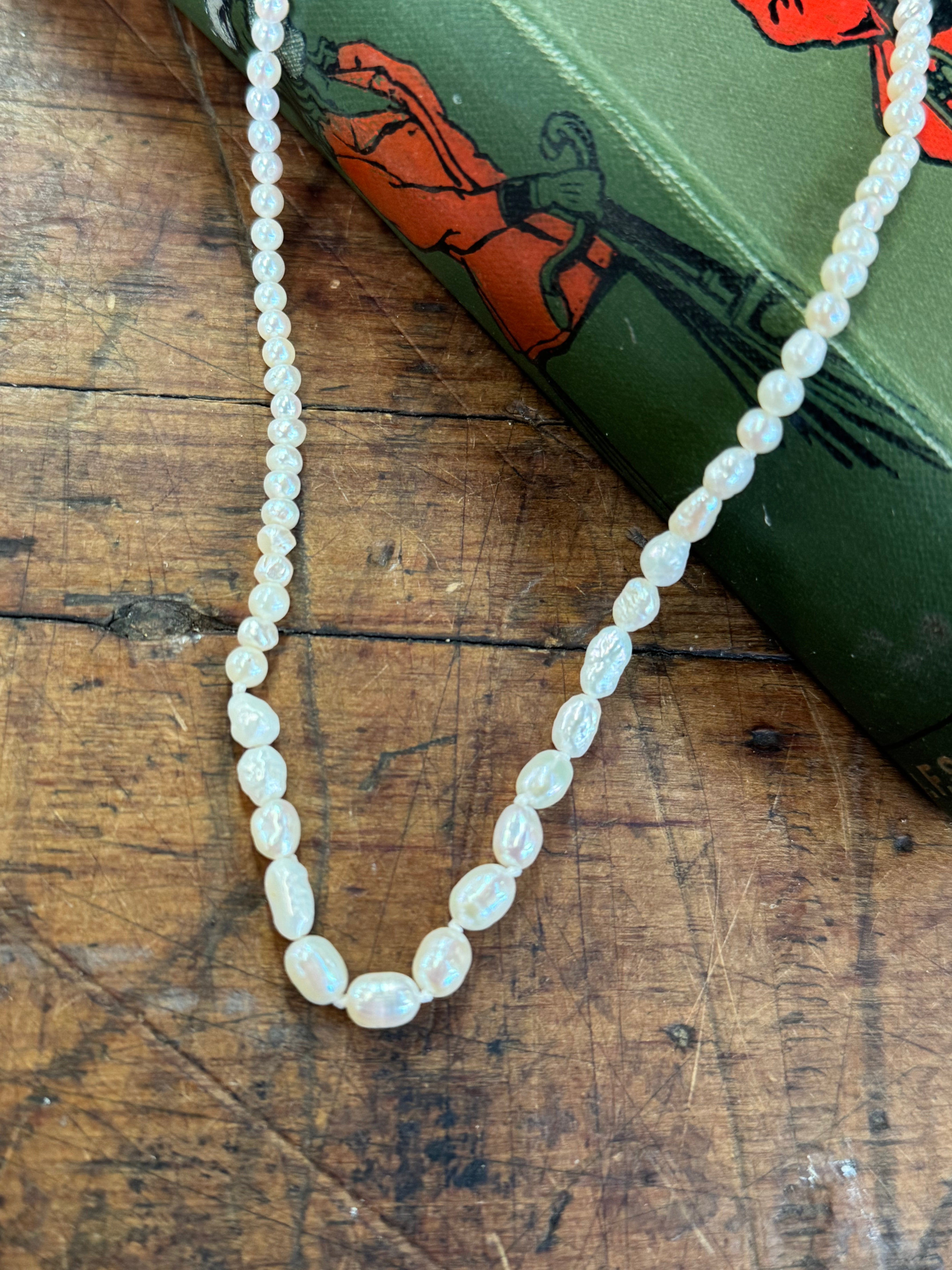 Fresh Water Baroque & Seed Pearls 22cm Length Off White