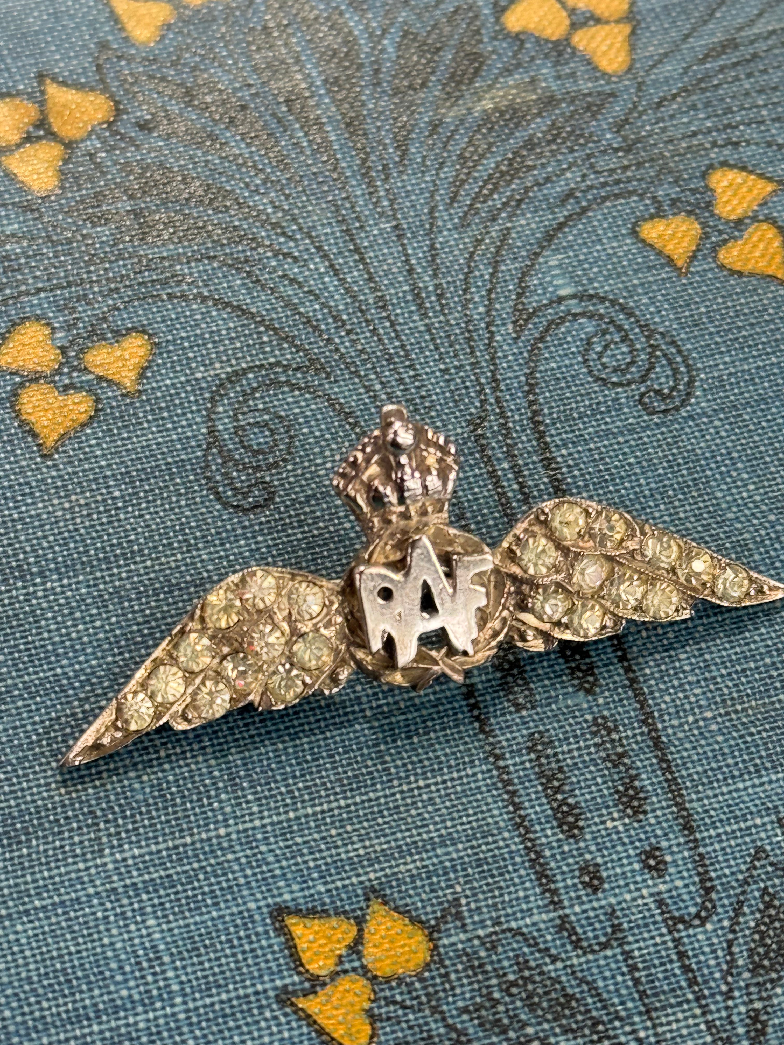 RAF Sweetheart Brooch Sterling Silver