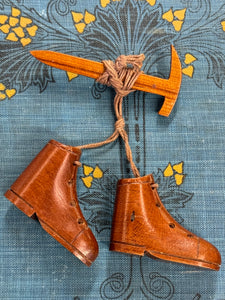 Novelty Brooch - Boots and Ice Pick Ideal gift for a Tramper or Climber