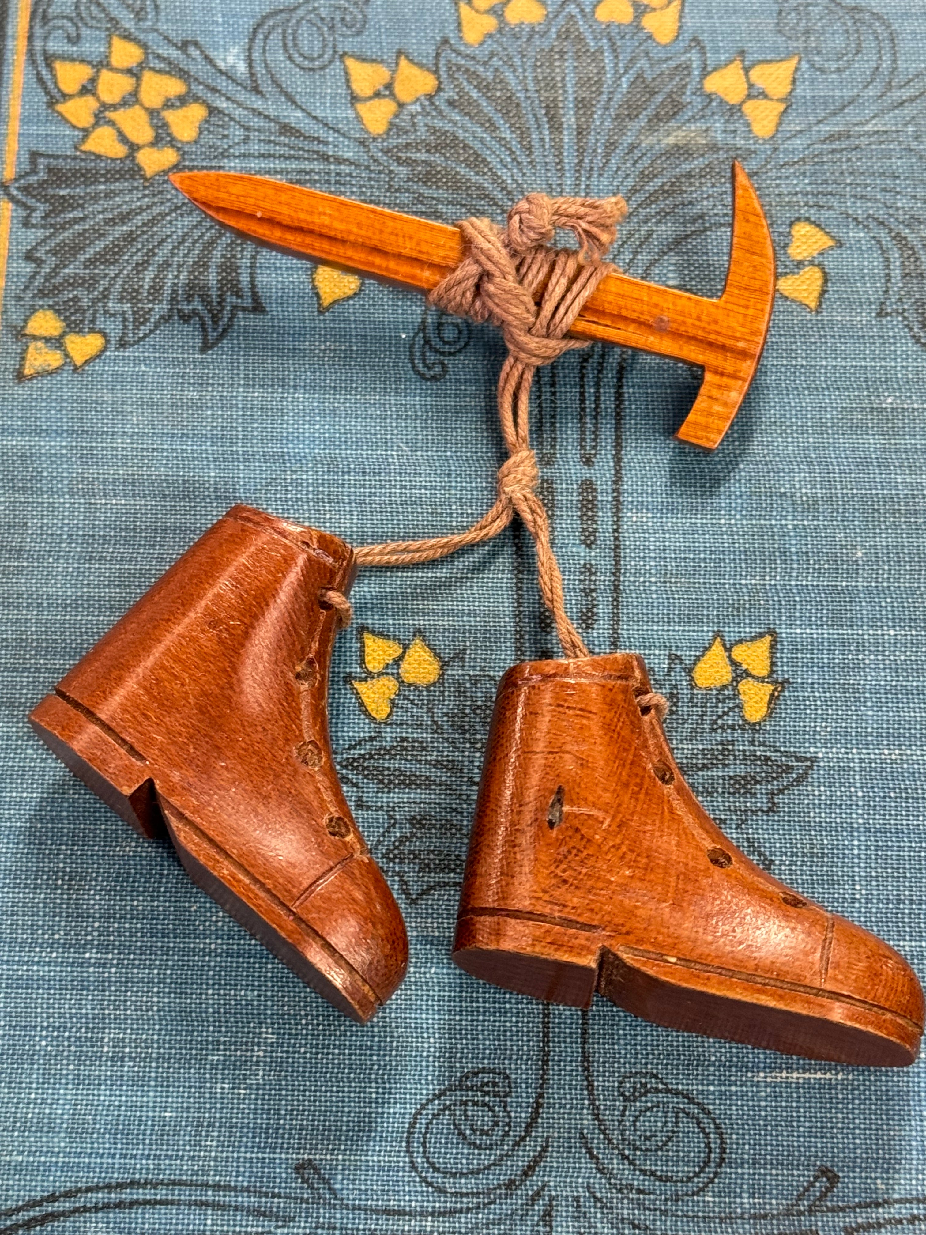 Novelty Brooch - Boots and Ice Pick Ideal gift for a Tramper or Climber
