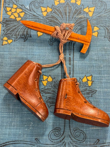 Novelty Brooch - Boots and Ice Pick Ideal gift for a Tramper or Climber