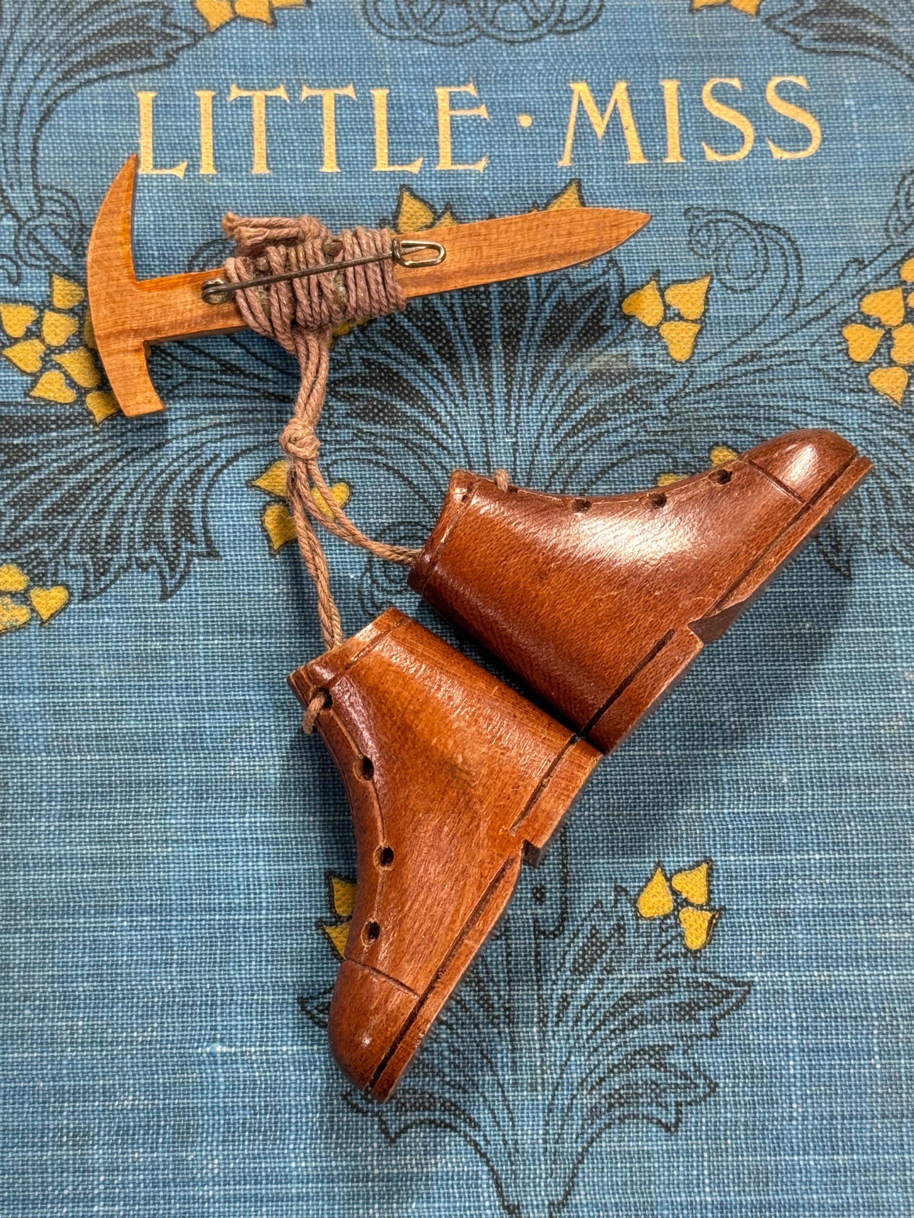 Novelty Brooch - Boots and Ice Pick Ideal gift for a Tramper or Climber