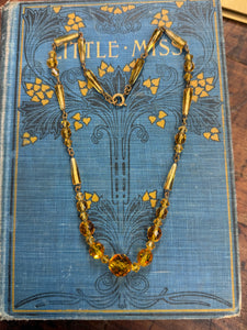 Sweet 1960's Amber Glass Necklace