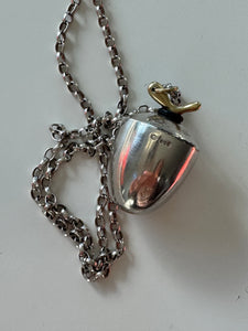 Sterling Silver Belcher chain & Acorn Edinburgh Perfume Bottle circa 1998