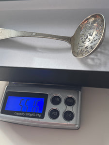 Circa 1860 Birmingham Sterling Silver Sifter Spoon