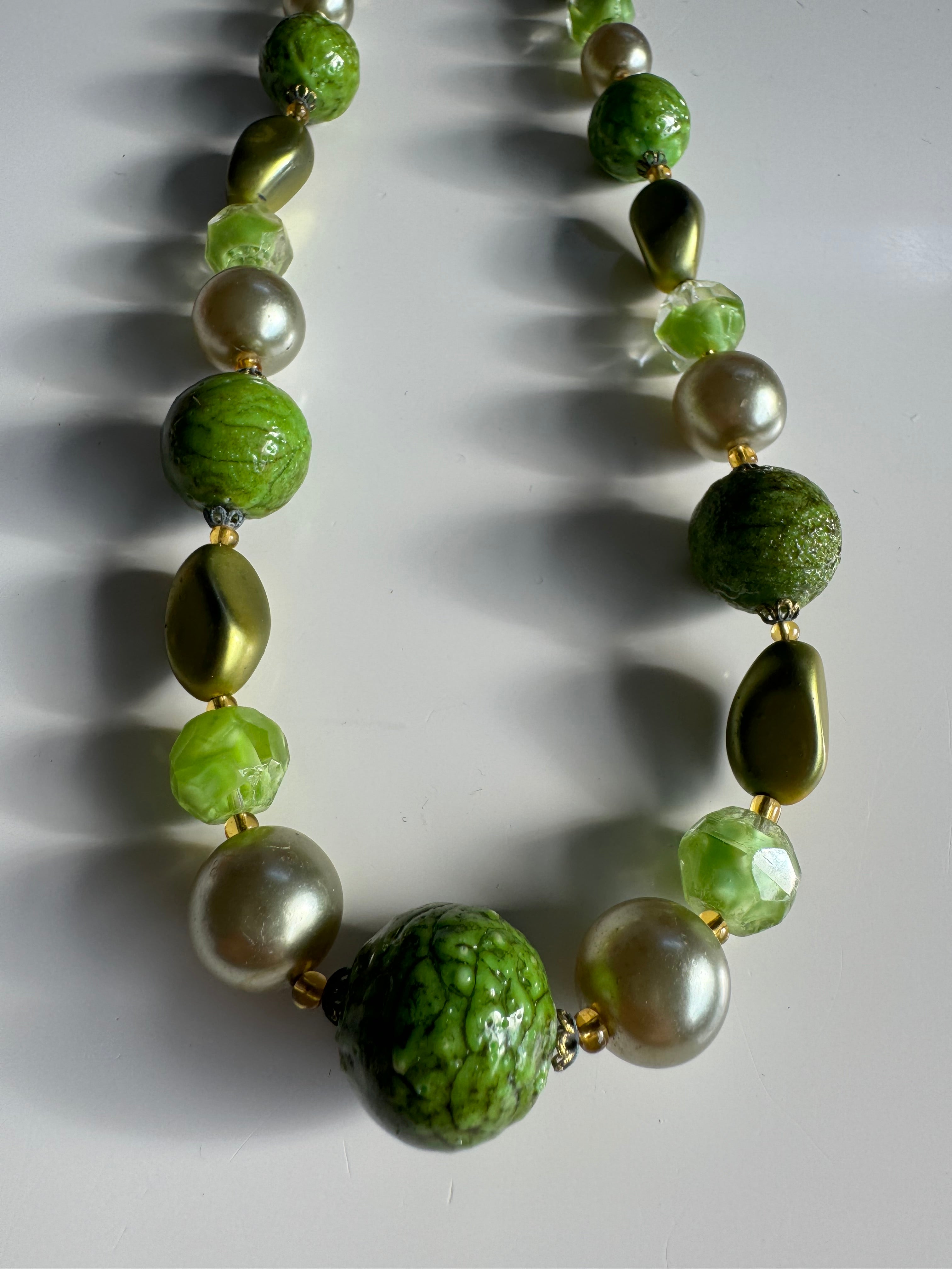 Lime Costume Necklace 48cm