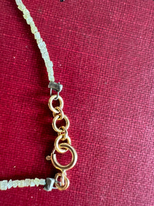 Raw Diamond Necklace 18ct Gold Yellow Gold Clasp - Unique Gift