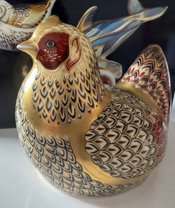 Royal Crown Derby Imari Hen Paperweight