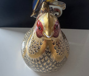 Royal Crown Derby Imari Hen Paperweight