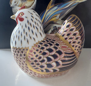 Royal Crown Derby Imari Hen Paperweight