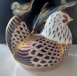 Royal Crown Derby Imari Hen Paperweight