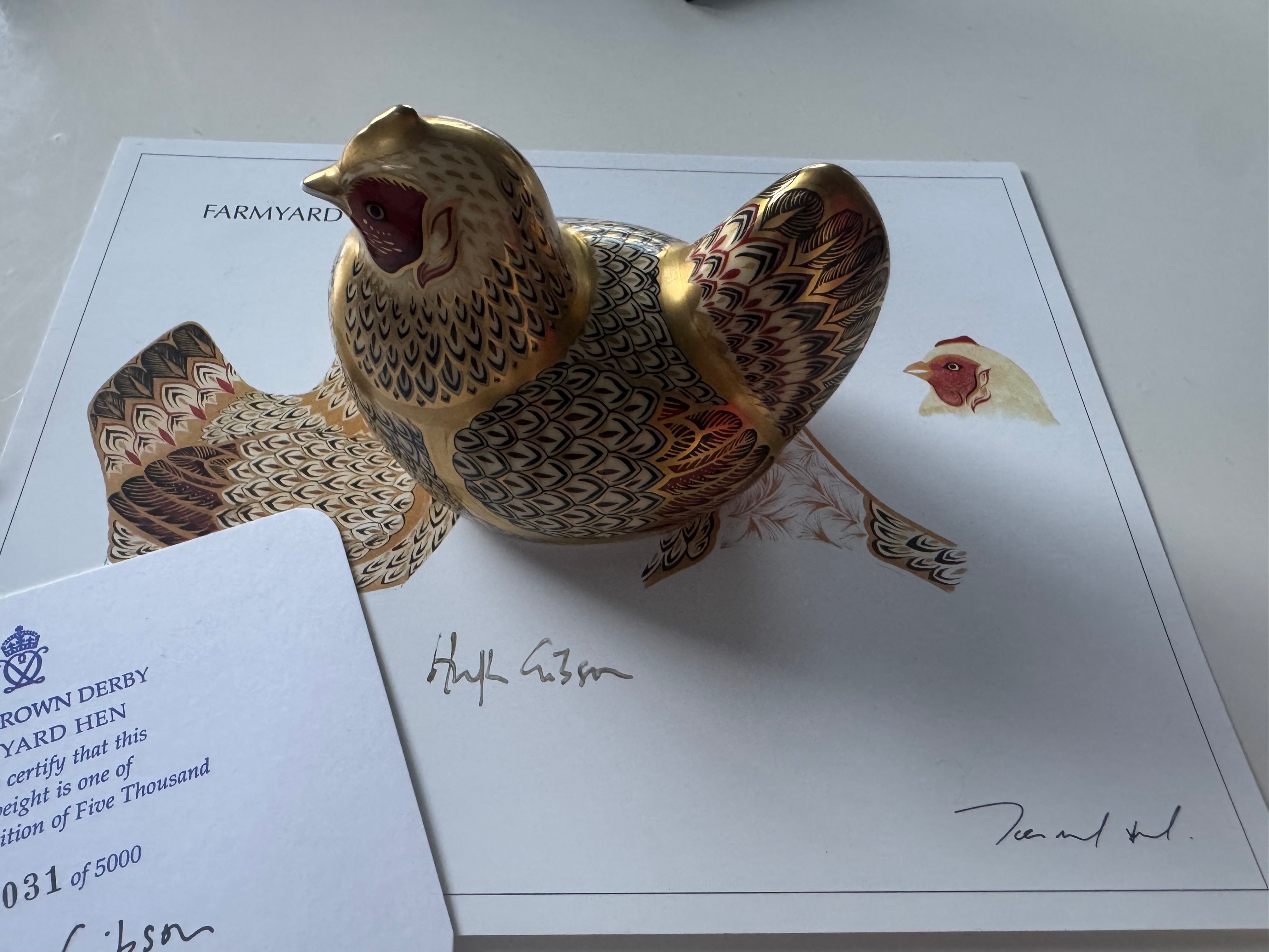 Royal Crown Derby Imari Hen Paperweight