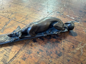 Jules Moigniez Bronze Sculpture Letter Opener 1835-1894
