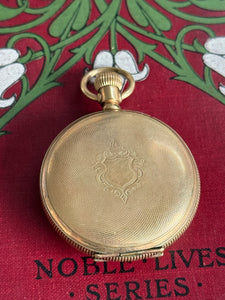 Vintage Ladies Gold Plated Waltham Pocket Watch Working