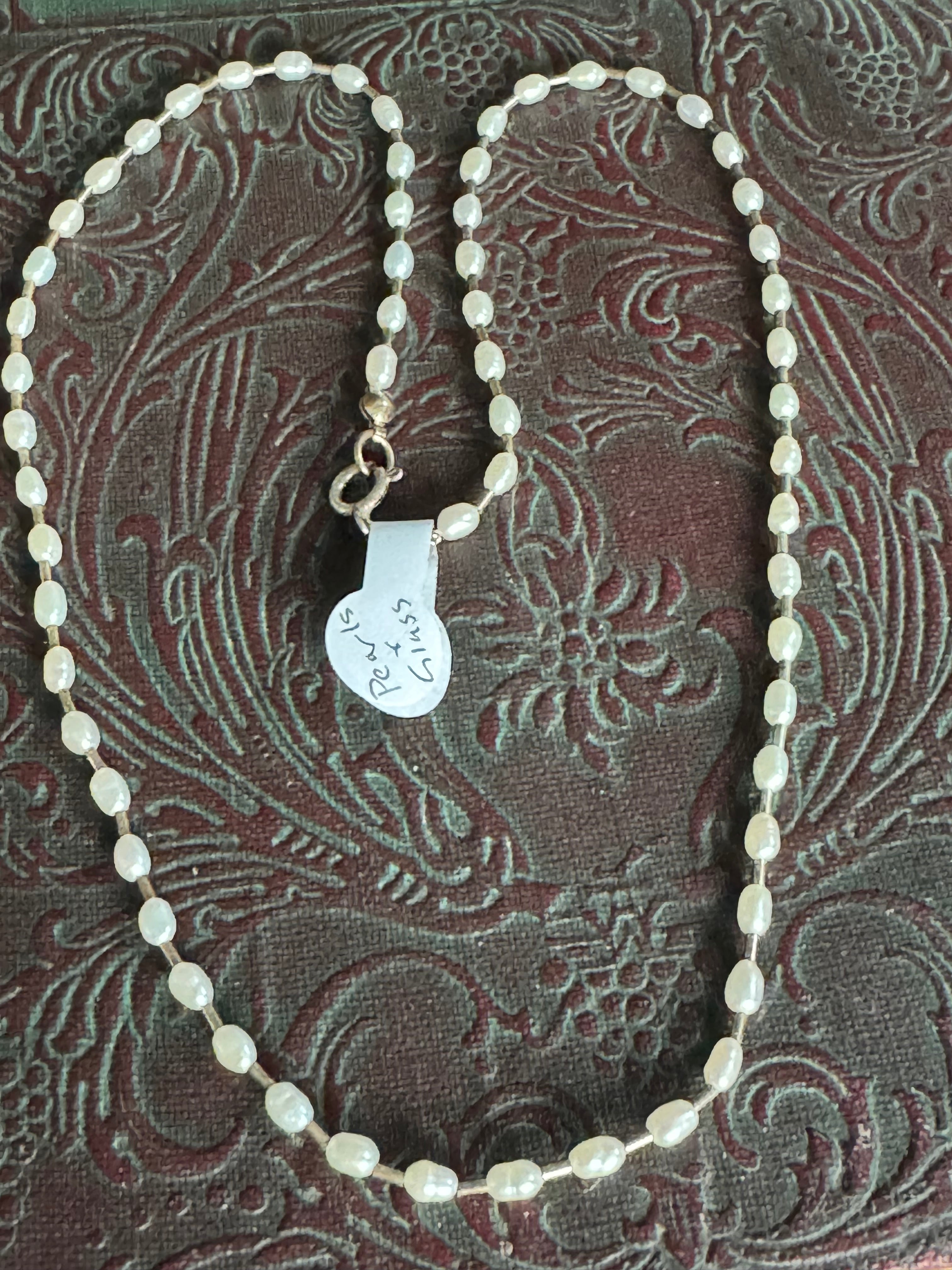 Vintage c1950s Pearl & Glass Beaded Necklace – Stunning Heirloom Gift