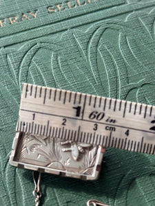 Vintage Sterling Silver Postage Stamp Butterfly & Bee Brooch Super Cute