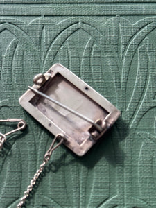 Vintage Sterling Silver Postage Stamp Butterfly & Bee Brooch Super Cute