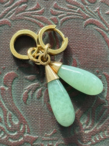 9ct Yellow Gold Diamond & Jade Earrings