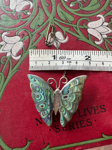 Vintage Sterling Silver Butterfly Brooch