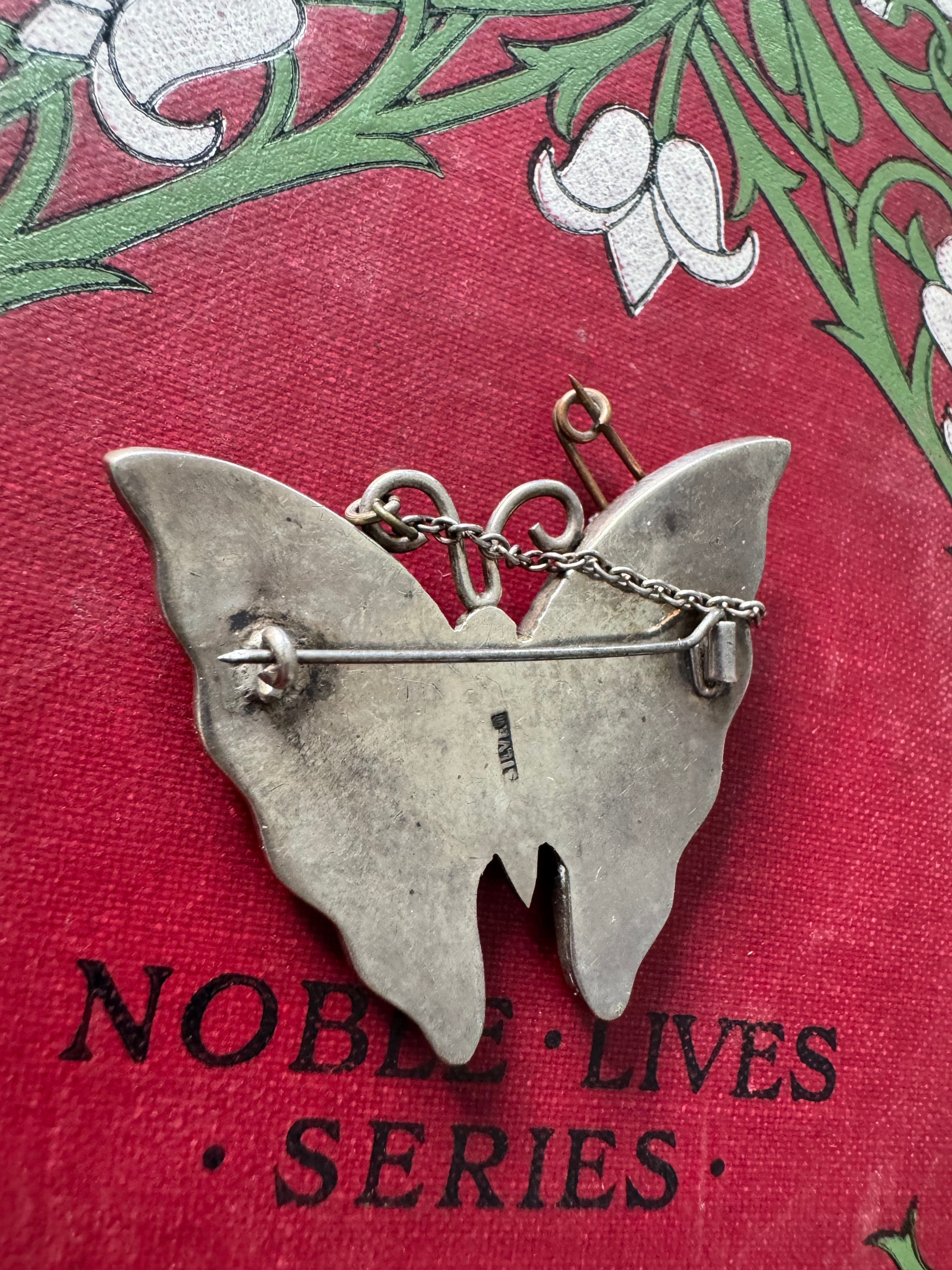 Vintage Sterling Silver Butterfly Brooch