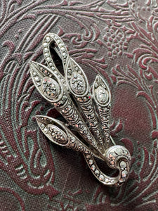 Sterling Silver Marcasite Brooch