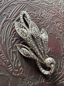 Sterling Silver Marcasite Brooch