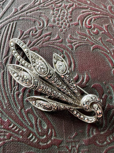 Sterling Silver Marcasite Brooch