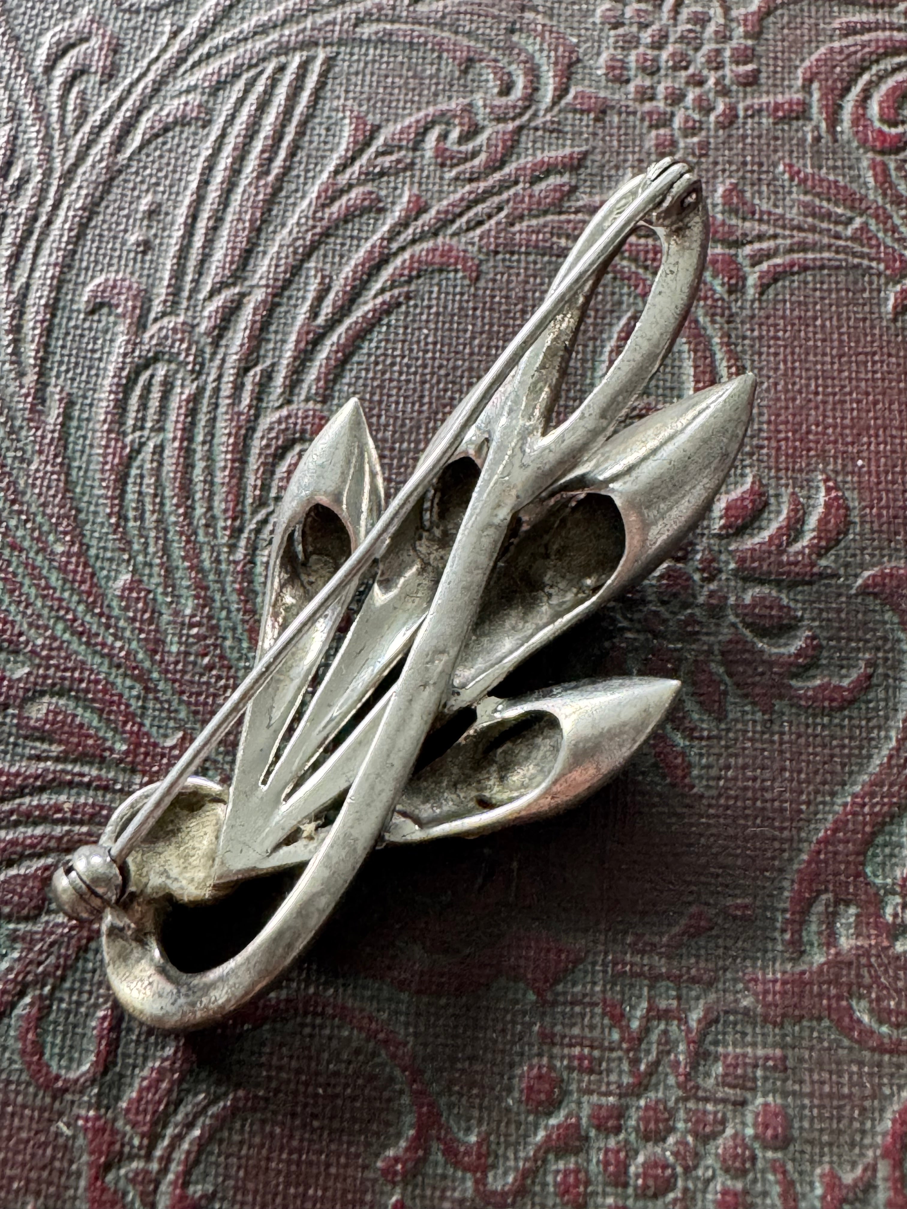 Sterling Silver Marcasite Brooch