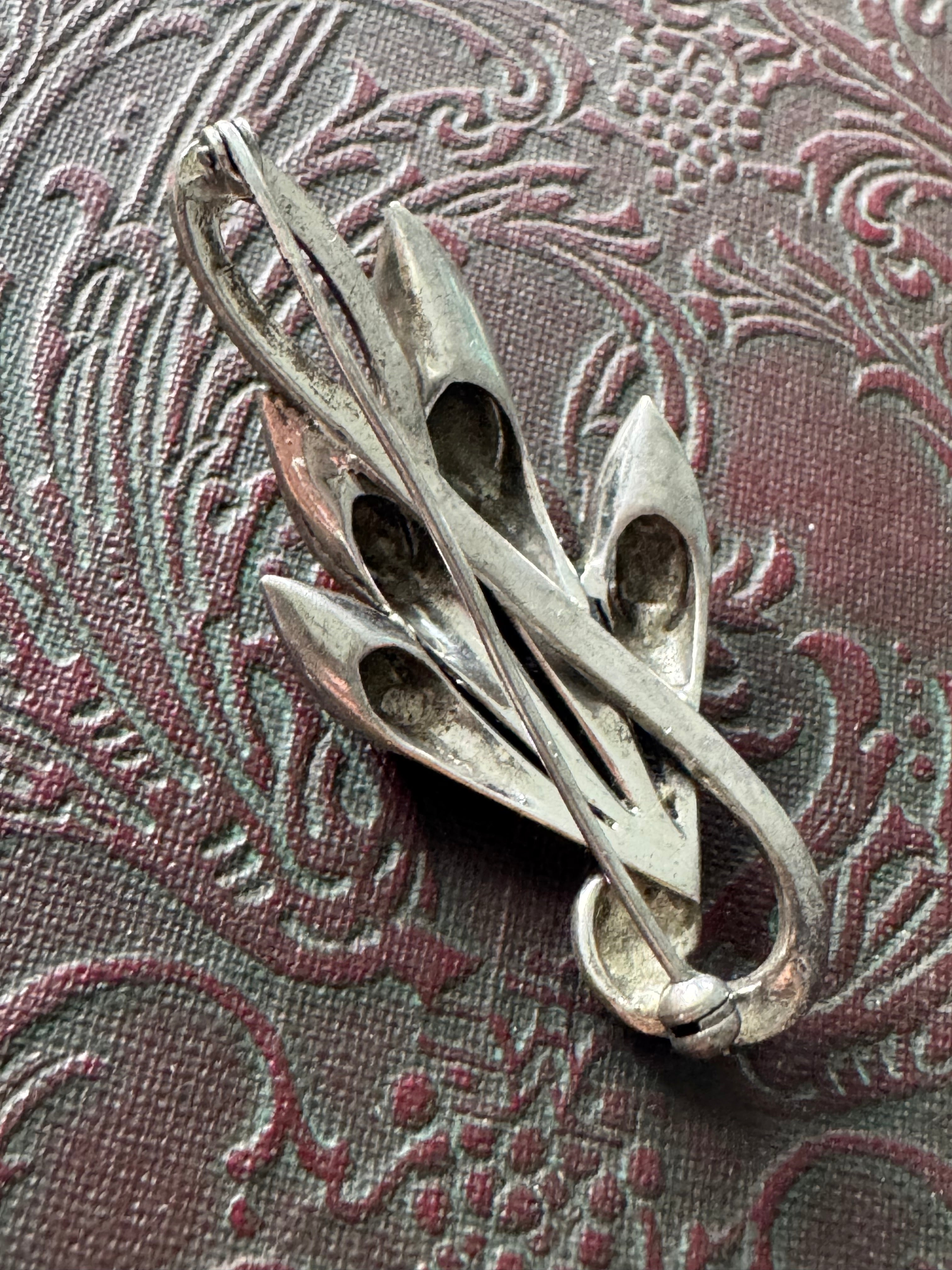 Sterling Silver Marcasite Brooch