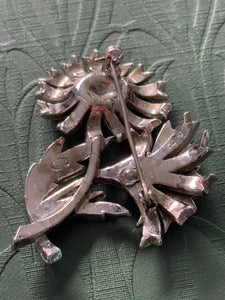 Sterling Silver Marcasite Sunflower Brooch