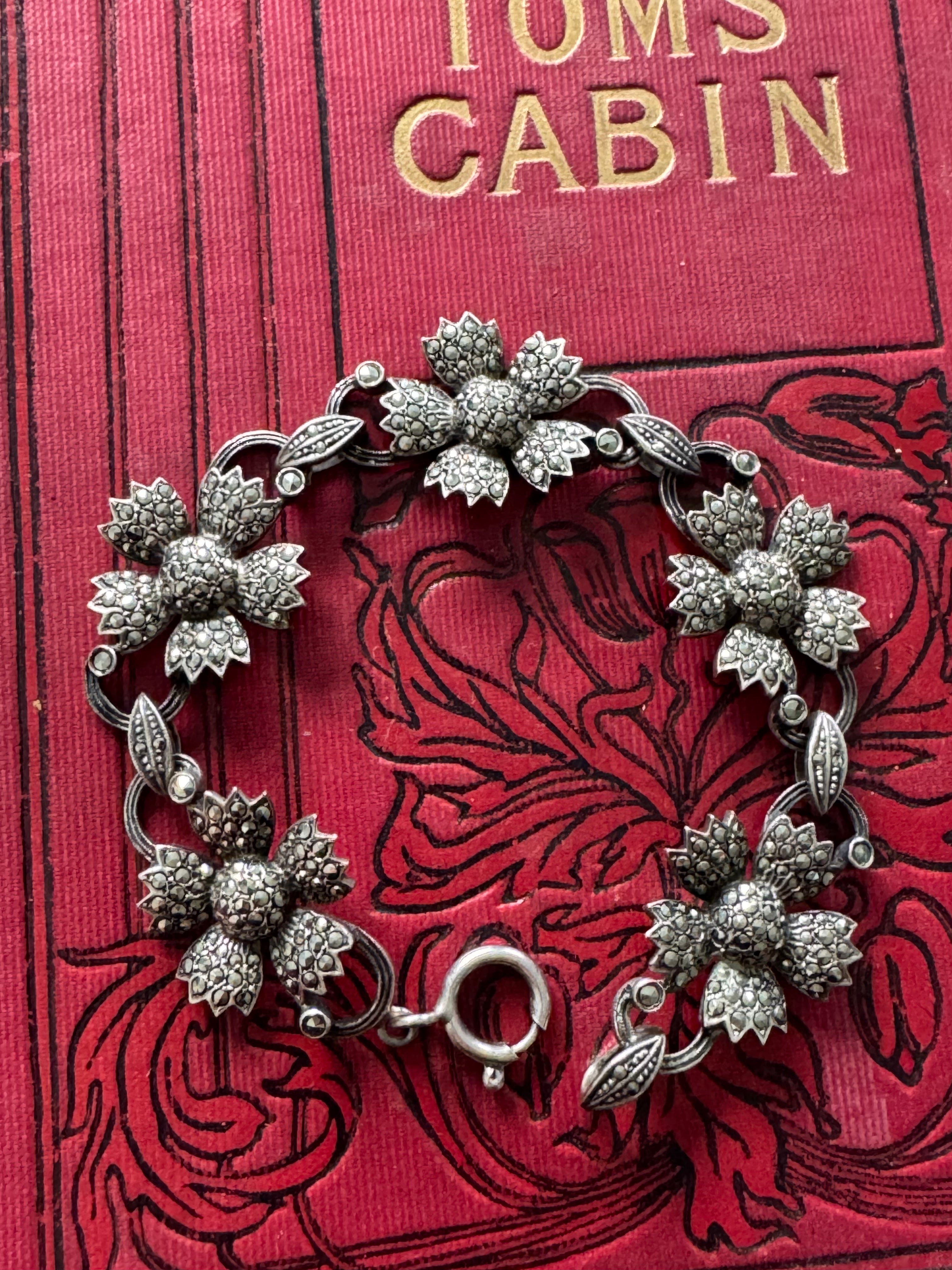 Sterling Silver Marcasite Bracelet - Stunning