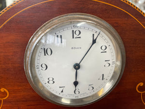 Stunning French 8 Day Clock Flame Mahogany Case