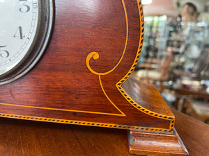 Stunning French 8 Day Clock Flame Mahogany Case