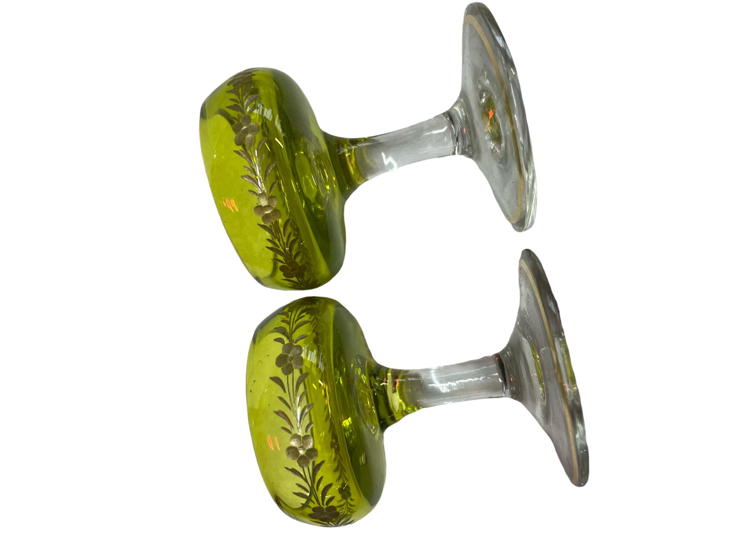 Victorian Glass Decanter Tray & Schnapps Glasses