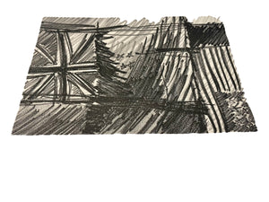 JILL HENRIOD ORIGINAL ART NZ FLAG UNSIGNED